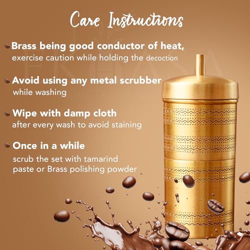 Image 6 of Ekhasa Suvrasa 100% Pure Brass Filter Coffee Maker for Home & Office