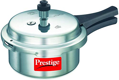 Image 2 of Prestige Non-Induction Aluminium Pressure Cooker and Kadai with Lid