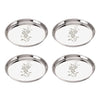 Image 1 of Default Title for the product neelam Stainless Steel 9, 22 Gauge, Lazer Etching Buffet Plate, 20 cm, Set of 4