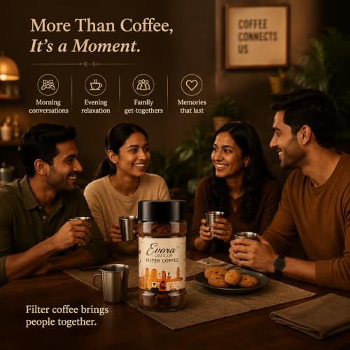 Image 5 of EVORA Greens Signature 100gm Filter Coffee Powder | Coffee with Arabica & Robusta Blend - Medium Roast | Make 50 Cups