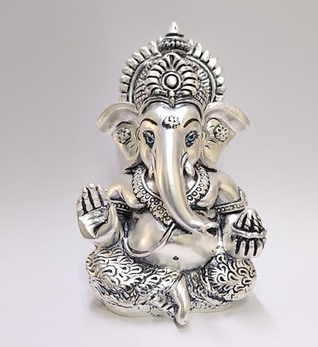 Image 16 of Matte Silver Antique for the product Gold Art India Ganesha Idol