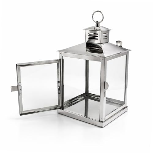 Image 6 of Spillbox Stainless Steel Wall Mounted Oil Lamp with Glass Cover Large