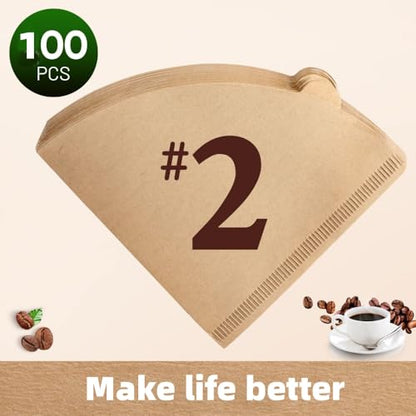 Image 4 of Kofati Cone Shaped Unbleached All Natural Coffee Filters,100 Count