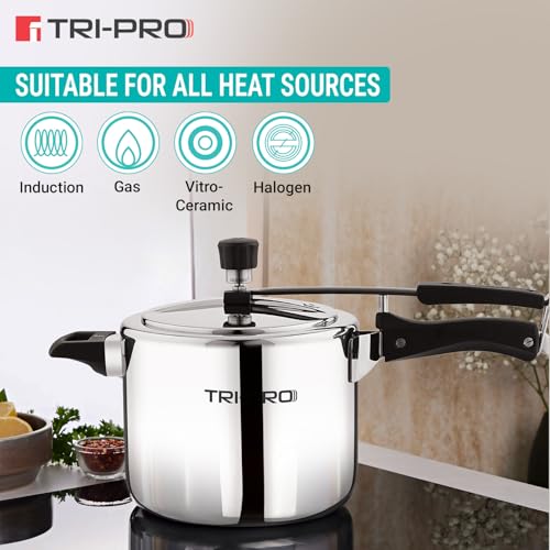 Image 9 of BERGNER TriPro Triply Stainless Steel Inner Lid Pressure Cooker