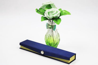 Image 3 of atorakushon Satin Blue Combo Jewellery Box Travelling Kit