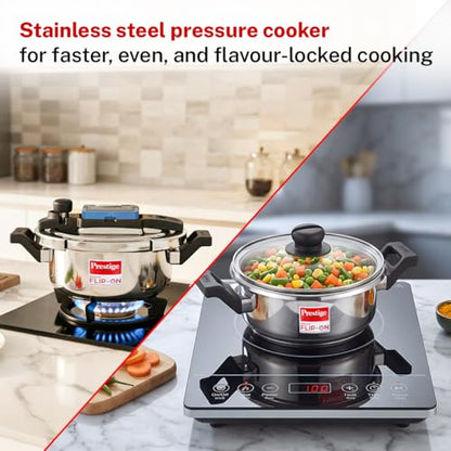 Image 6 of Prestige Stainless Steel Flip On Pressure Cooker 3 Litre