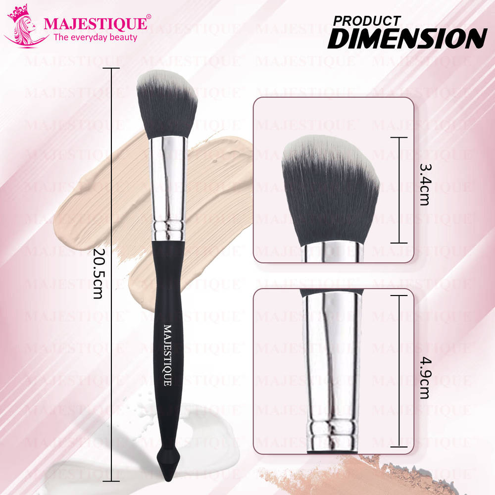 Image 2 of Majestique Slope Powder Brush With Curve Edges Angled Brush