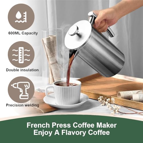 Image 4 of Supvox French Press Coffee Maker 600ml