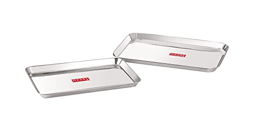 Image 8 of 2 / Medium & Large for the product HAZEL Stainless Steel Serving Tray