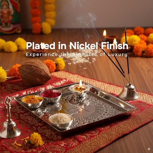 Image 2 of ALCU Pooja Thali for Diwali & Navratri (Silver)