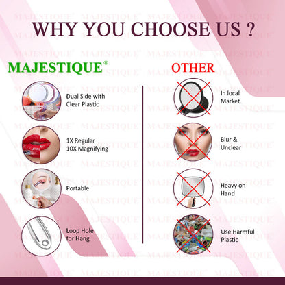Image 4 of Majestique Dual Side Extra Large Handheld Mirror