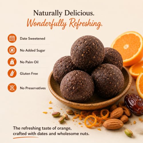 Image 5 of Roasty Tasty Dates Ladoo Orange Flavour 40g