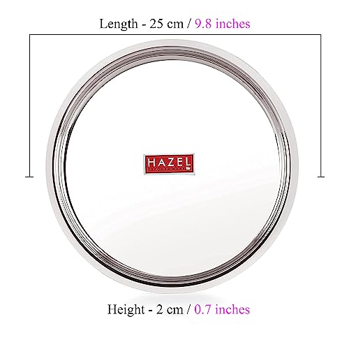 Image 4 of HAZEL Stainless Steel Plates Set 25 cm