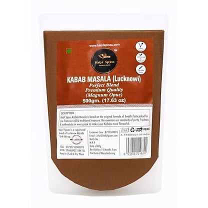 Image 2 of 500 g (Pack of 1) for the product Halyf Spices Lucknowi Kabab Masala 100g