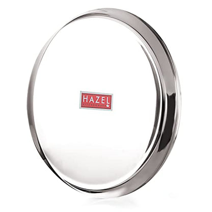 Image 6 of HAZEL Stainless Steel Plates Set 28 cm Mirror Finish Thali Set
