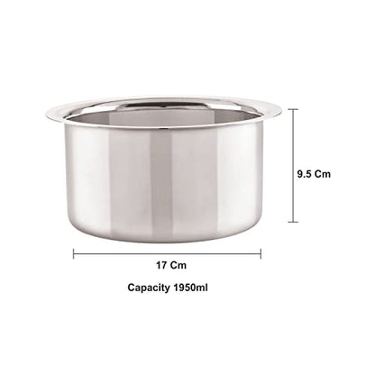 Image 4 of neelam Tope/Patila - Flat Bottom, Stainless Steel, 12 inch 1pcs Set