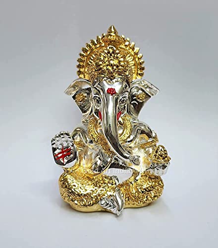Image 15 of MUKUTTWOTONE for the product Gold Art India Ceramic Ganesh Idol