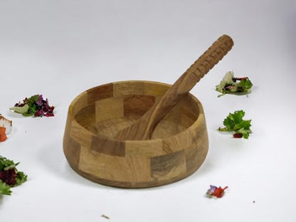 Image 5 of Vesta Homes Large Wooden Serving Bowl 2500 ML