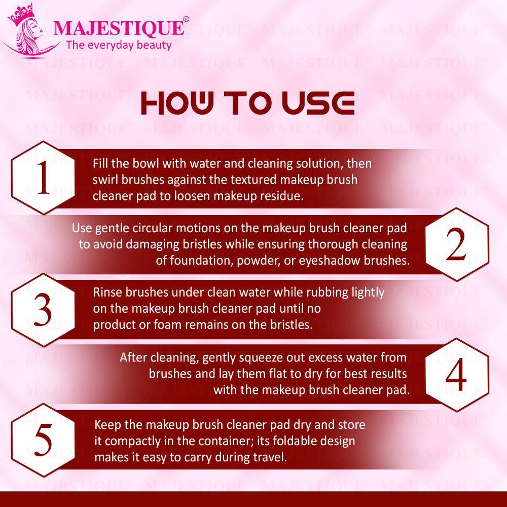 Image 4 of Majestique Silicone Makeup Brush Cleaner Pad