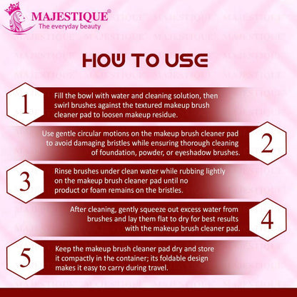 Image 4 of Majestique Silicone Makeup Brush Cleaner Pad