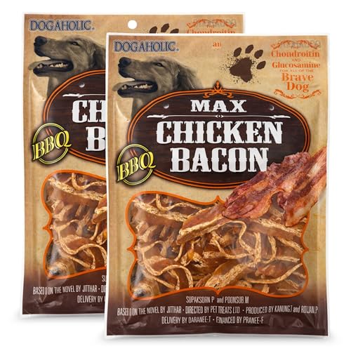 Image 4 of BBQ / 130 g (Pack of 2) for the product Foodie Puppies Dogaholic Chicken Bacon Treats for Dogs