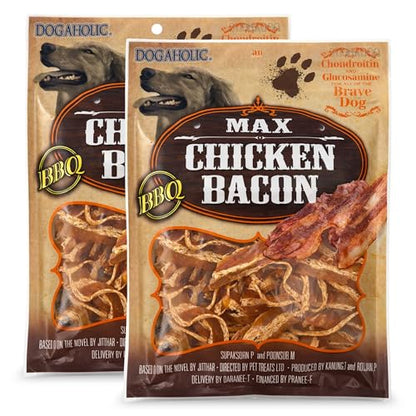 Image 4 of BBQ / 130 g (Pack of 2) for the product Foodie Puppies Dogaholic Chicken Bacon Treats for Dogs