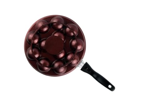 Image 7 of HOMESTED 12 Cavity Appam Patra Pan Non-Stick Paniyaram Pan with Ergonomic Handle Pack of 1