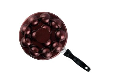 Image 7 of HOMESTED 12 Cavity Appam Patra Pan Non-Stick Paniyaram Pan with Ergonomic Handle Pack of 1