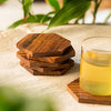 Image 1 of Default Title for the product ExclusiveLane Six Cornered Spring Wooden Coasters Set of 6