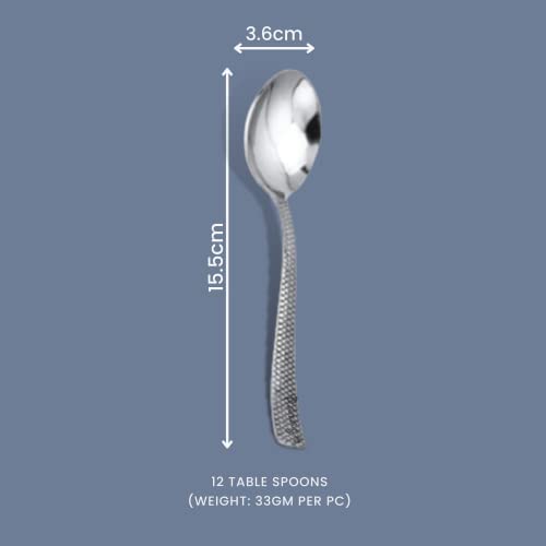 Image 2 of Parage Stainless Steel Dinner Spoon Set of 12, 16 cm