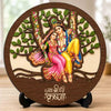 Image 1 of Default Title for the product Radha Krishna Wooden Idol with Stand for Home Temple, Puja Room, Office Desk & Indoor Mandir Decor - 5x5 Inch