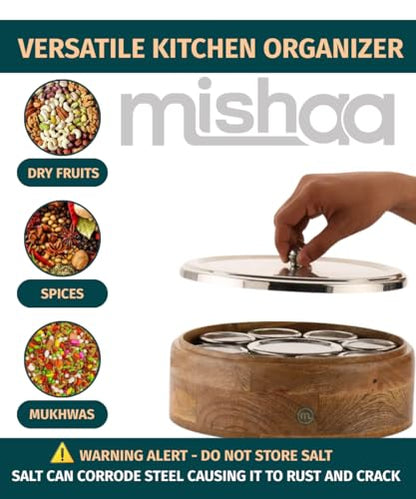 Image 4 of Mishaa Steel Multipurpose Storage Containers - 130ml Each Airtight Containers (12IN1)
