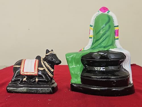 Image 6 of Breeze Handicrafts Paper Mache Nandi Lingam Set for Bommala kolu, Golu Dolls, Navratri Decoration, Traditional Gift