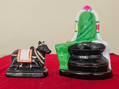 Image 6 of Breeze Handicrafts Paper Mache Nandi Lingam Set for Bommala kolu, Golu Dolls, Navratri Decoration, Traditional Gift