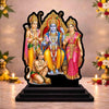 Image 1 of Default Title for the product Ram Darbar Wooden MDF Printed Idol with Stand, 4 x 5 Inch, Pooja Room Decor, Home Temple Mandir Decoration, Religious Gift