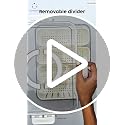 Image 3 of HomeWiz Fridge Storage Containers 3300ml 4-Grid Pack of 2