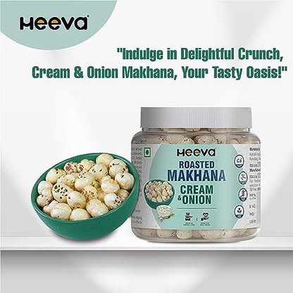 Image 5 of Heeva Roasted Makhana Cream n Onion Flavour 100g Pack of 4