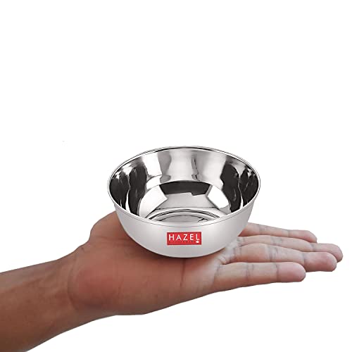 Image 6 of HAZEL Stainless Steel Modern Bowl - Set of 6, Silver