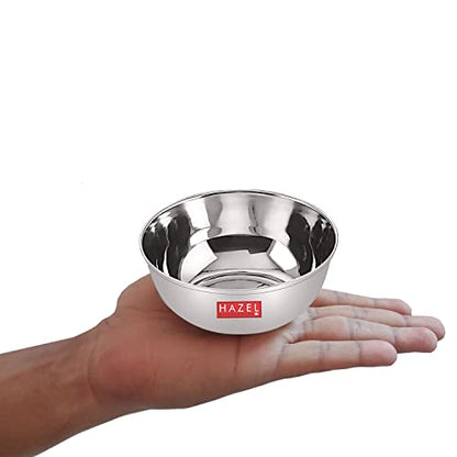 Image 6 of HAZEL Stainless Steel Modern Bowl - Set of 6, Silver