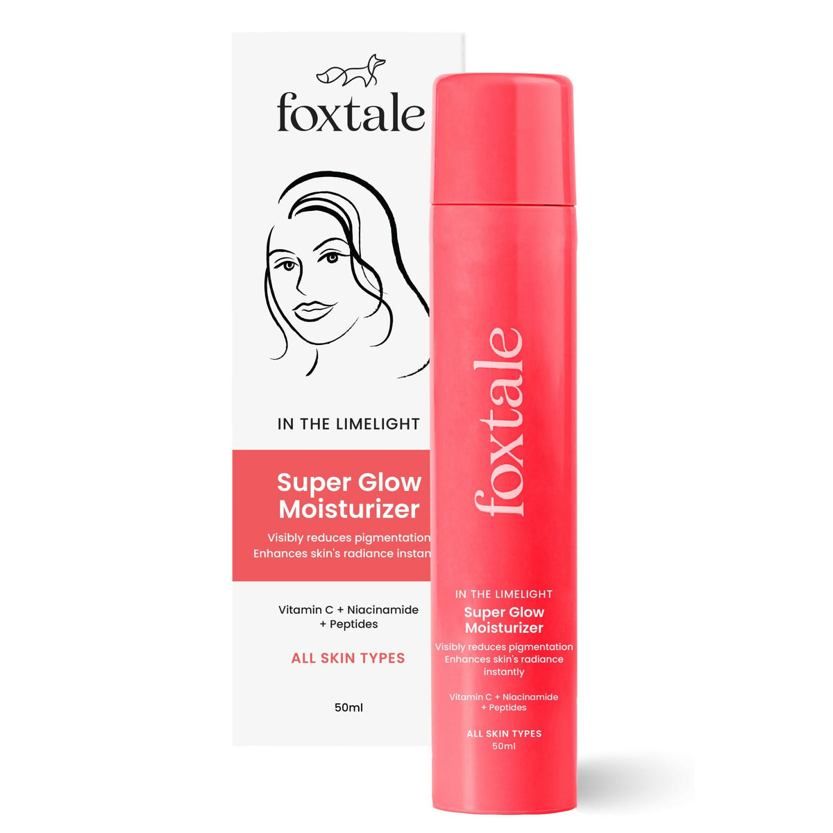 Image 1 of Foxtale Super Glow Moisturizer With Nano Vitamin C For Instant Brightening, Hydration & Glowing Skin, Reduces Dark Spots, Uneven Skin Tone, Pigmentation