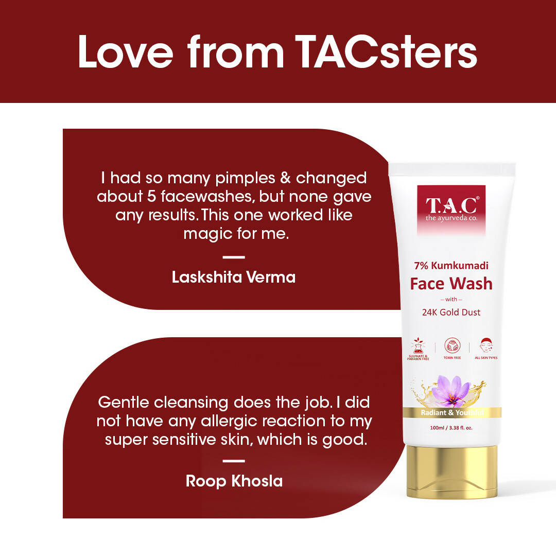 Image 6 of TAC - The Ayurveda Co. 7% Kumkumadi Face Wash for Glowing Skin