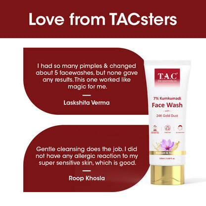 Image 6 of TAC - The Ayurveda Co. 7% Kumkumadi Face Wash for Glowing Skin