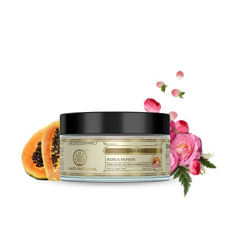 Image 1 of Khadi Natural Rose & Papaya Face Scrub Reduce Acne & Pimple