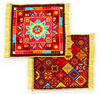 Image 1 of Glun 24 * 24 Inch Velvet Multipurpose Square Carpet Or Mat For Pooja Aasan, Sitting, Meditation 2 Piece Pack