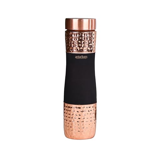 Image 6 of Hammered Copper Bottle Black Color for the product Artarium Copper Water Bottle