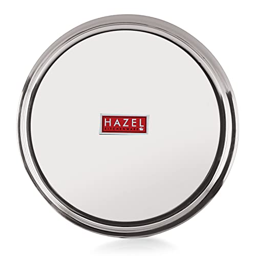Image 2 of HAZEL Stainless Steel Plates Set 28 cm