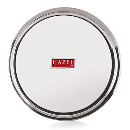 Image 2 of HAZEL Stainless Steel Plates Set 28 cm