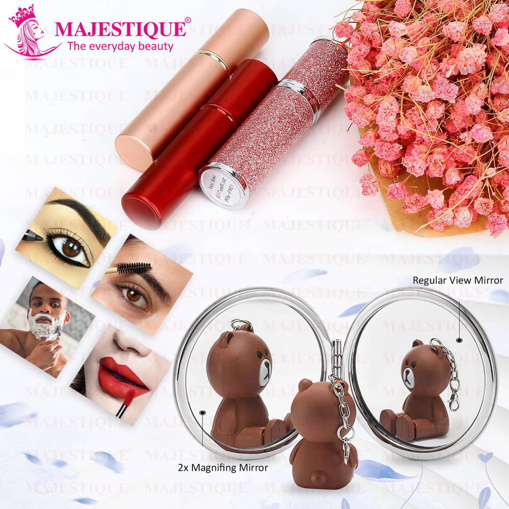 Image 2 of Majestique Professional Pocket Makeup Mirror, Foldable Mirror With Compact Size