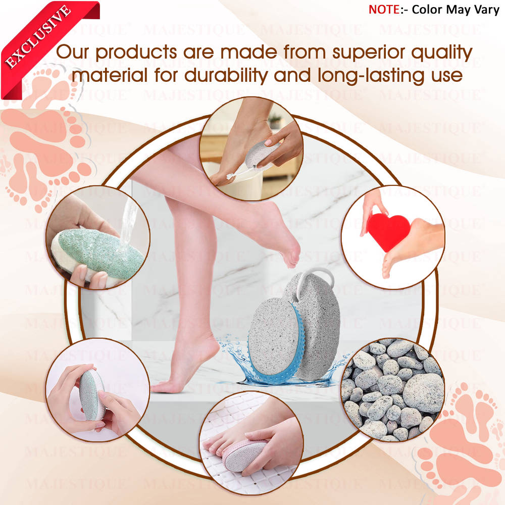 Image 7 of Majestique Pumice Stone With Grip - Combo Pack, Bathing & Foot Cleaning Stone