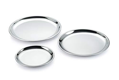 Image 1 of Default Title for the product neelam Stainless Steel Plate Set 27.5 cm, Set of 6